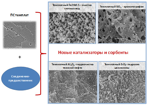 Структурированные адсорбенты и макропористые катализаторы, новые методы исследований механизмов реакций углеродсодержащих макромолекул